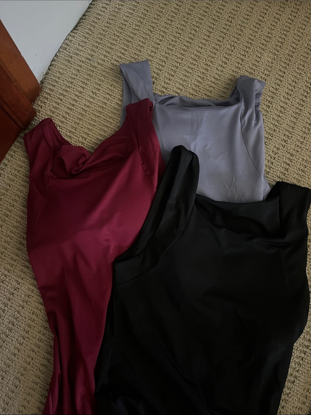 Women’s built in bra Tank Top - Black, Plum & purple